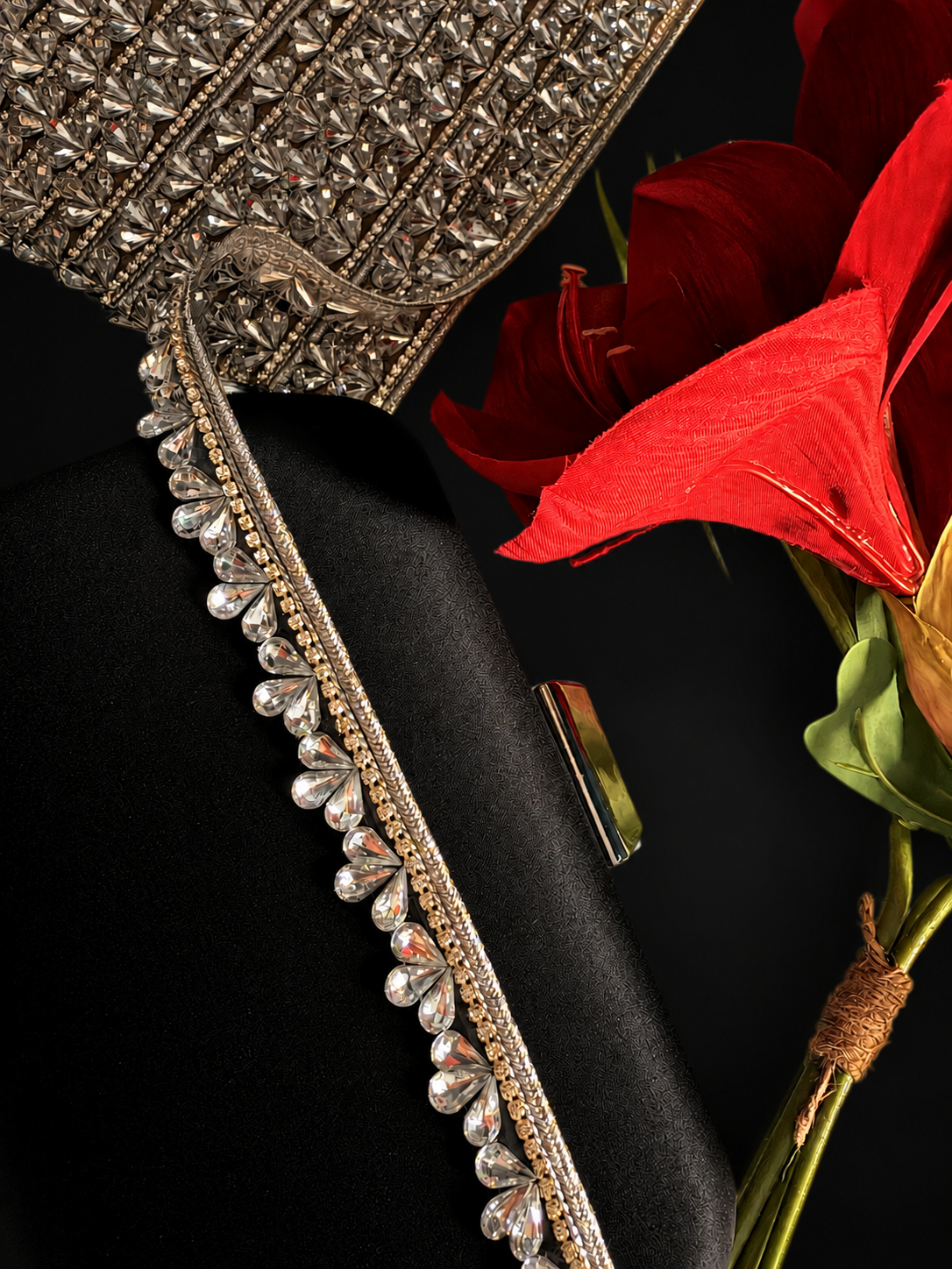 Iron On Rhinestone Crystal Trim for Bridal Dresses & Sewing – 1 Yard