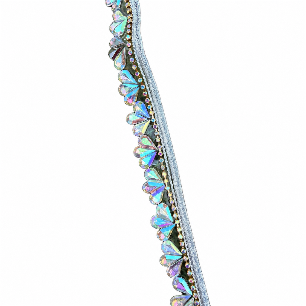 Iron On Rhinestone Crystal Trim for Bridal Dresses & Sewing – 1 Yard