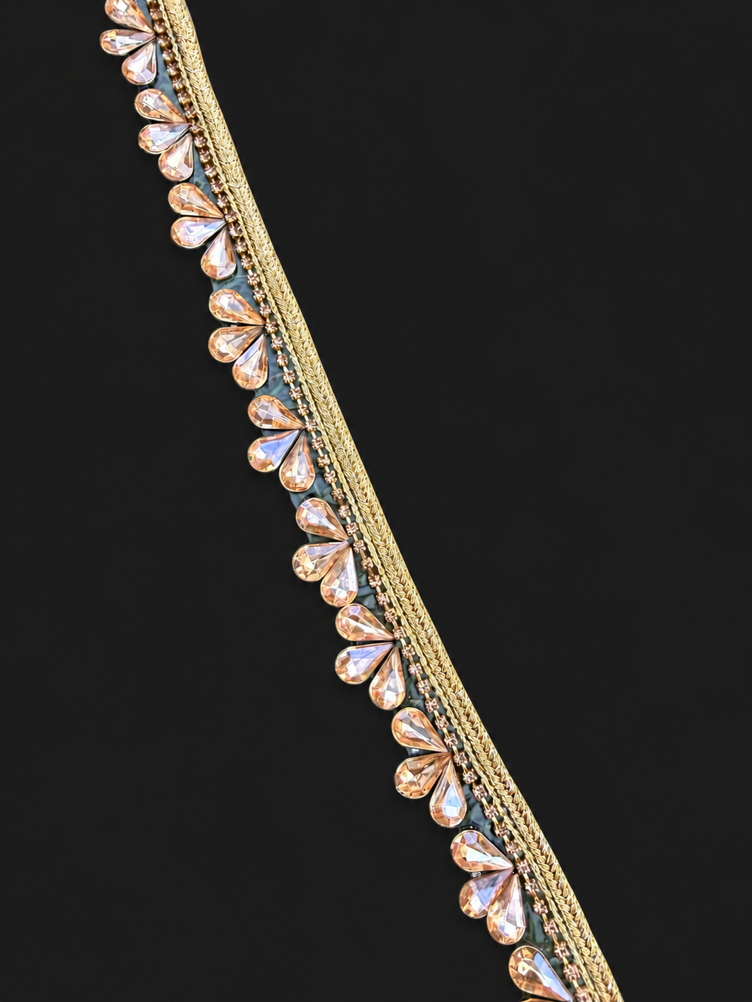 Iron On Rhinestone Crystal Trim for Bridal Dresses & Sewing – 1 Yard