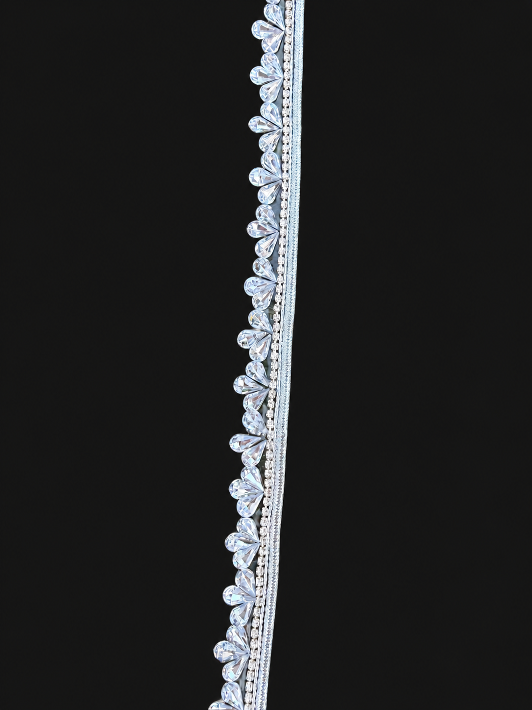 Iron On Rhinestone Crystal Trim for Bridal Dresses & Sewing – 1 Yard