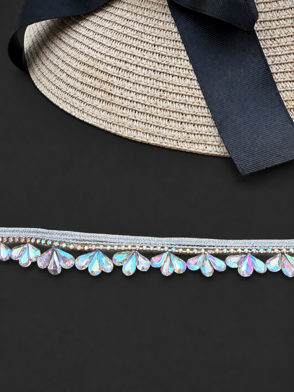 Iron On Rhinestone Crystal Trim for Bridal Dresses & Sewing – 1 Yard