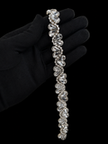 Iron On V Shape Crystal Rhinestone Trim – Diamante Bridal Lace Applique Border for Wedding Dress,1 Yard