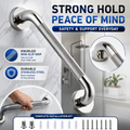 Stainless Steel Bathroom Grab Rail Non Slip Safety Handrail Shower Support Handl