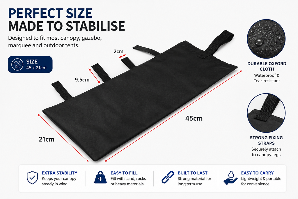 4x Gazebo Weight Sand Bags Heavy Duty Marquee Canopy Tent Leg Feet Weights UK