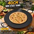 40CM Non Stick Tawa Griddle Pan Double Handle Roti Chapati Pancake Cooking Plate