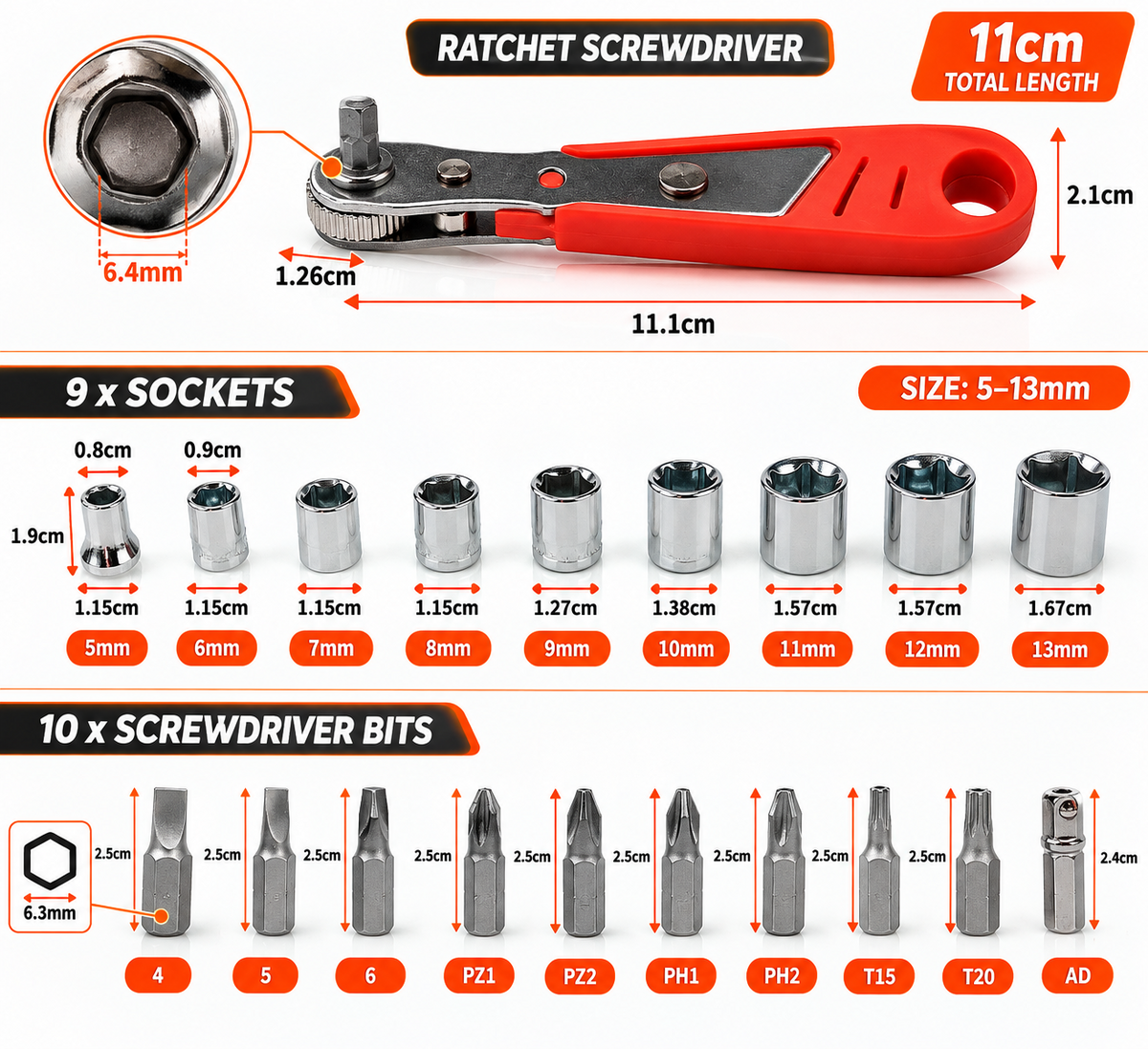 Right Angle Magnetic Screwdriver Mini Ratchet Wrench High Torque Bits Socket Set