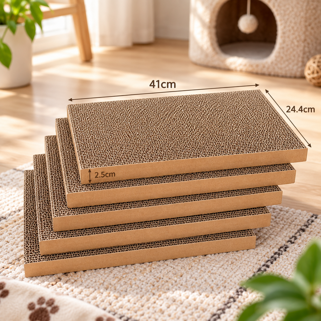 5X Cat Scratcher Scratching Board Pad Corrugated Cardboard Kitten Bed Indoor