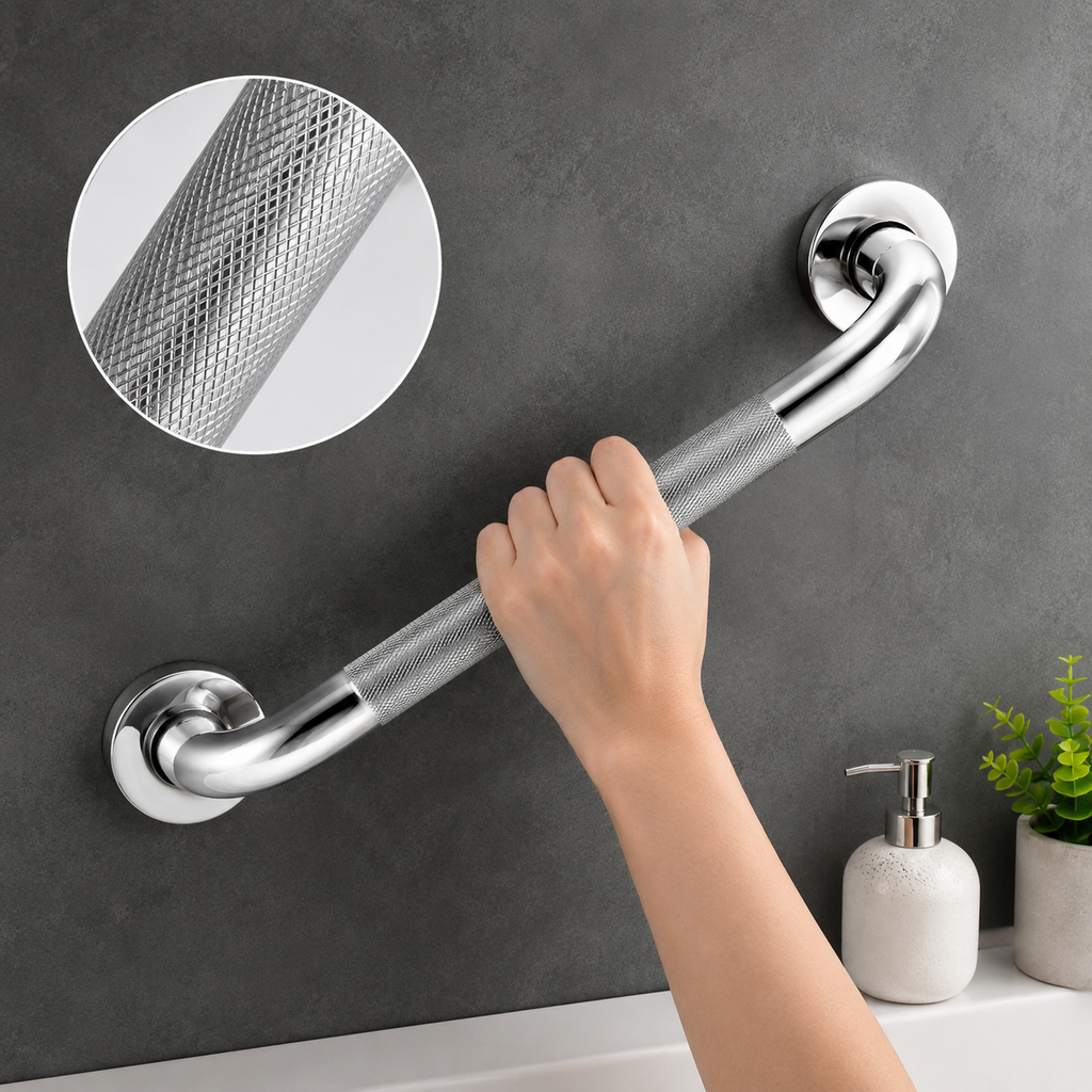 Stainless Steel Bathroom Grab Rail Non Slip Safety Handrail Shower Support Handl