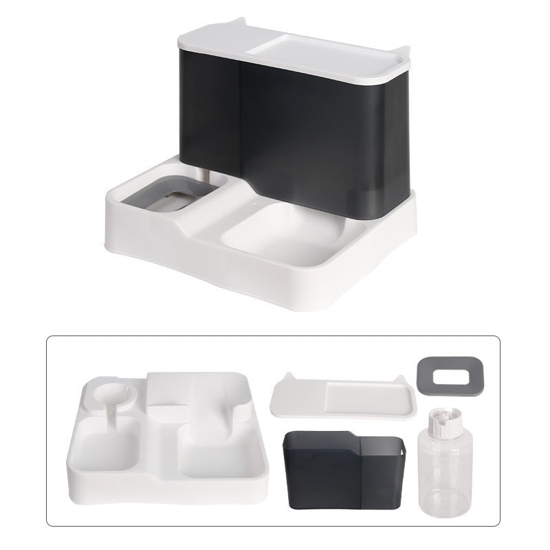 2 in 1 Automatic Pet Feeder & Water Dispenser Gravity Food Bowl for Cats Dogs