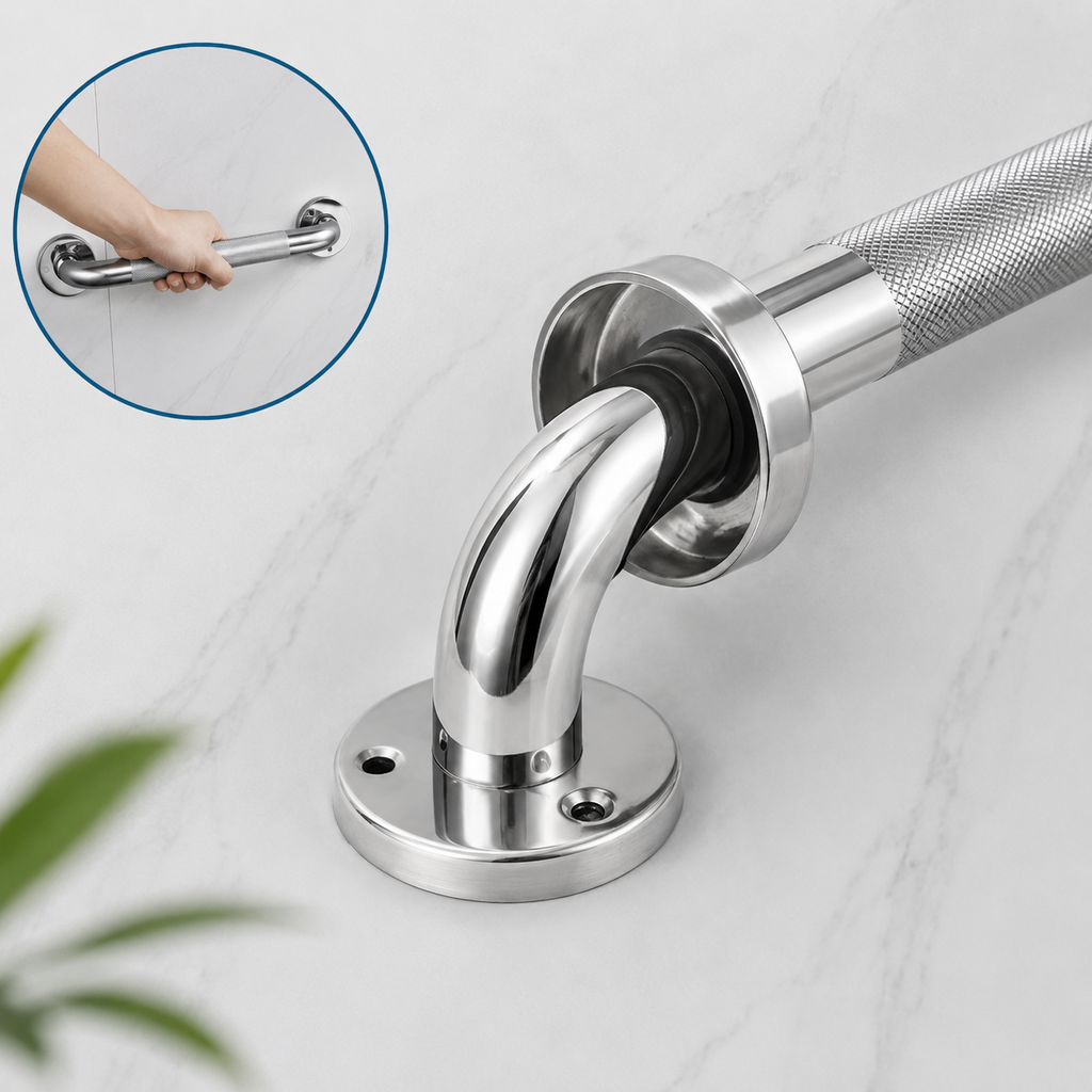 Stainless Steel Bathroom Grab Rail Non Slip Safety Handrail Shower Support Handl