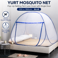 Pop Up Mosquito Net Bed Tent Foldable Single Door 100x190cm Blue