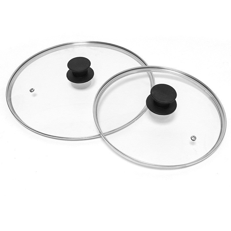 Glass Pan Lid Replacement Tempered Glass Saucepan Frying Pan Pot Cover with Knob