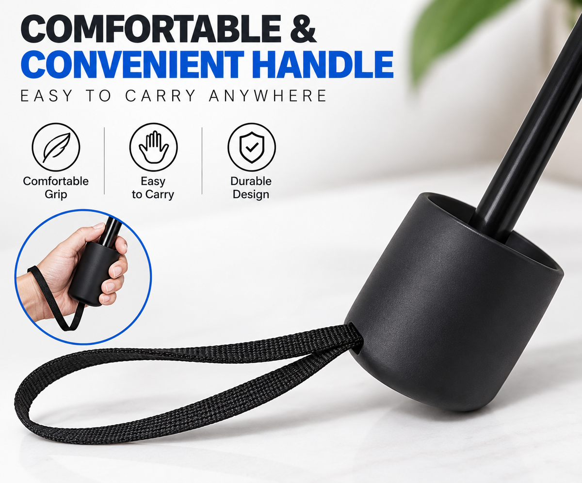 Compact Folding Umbrella Wind Resistant Lightweight Travel Rain Umbrella Black