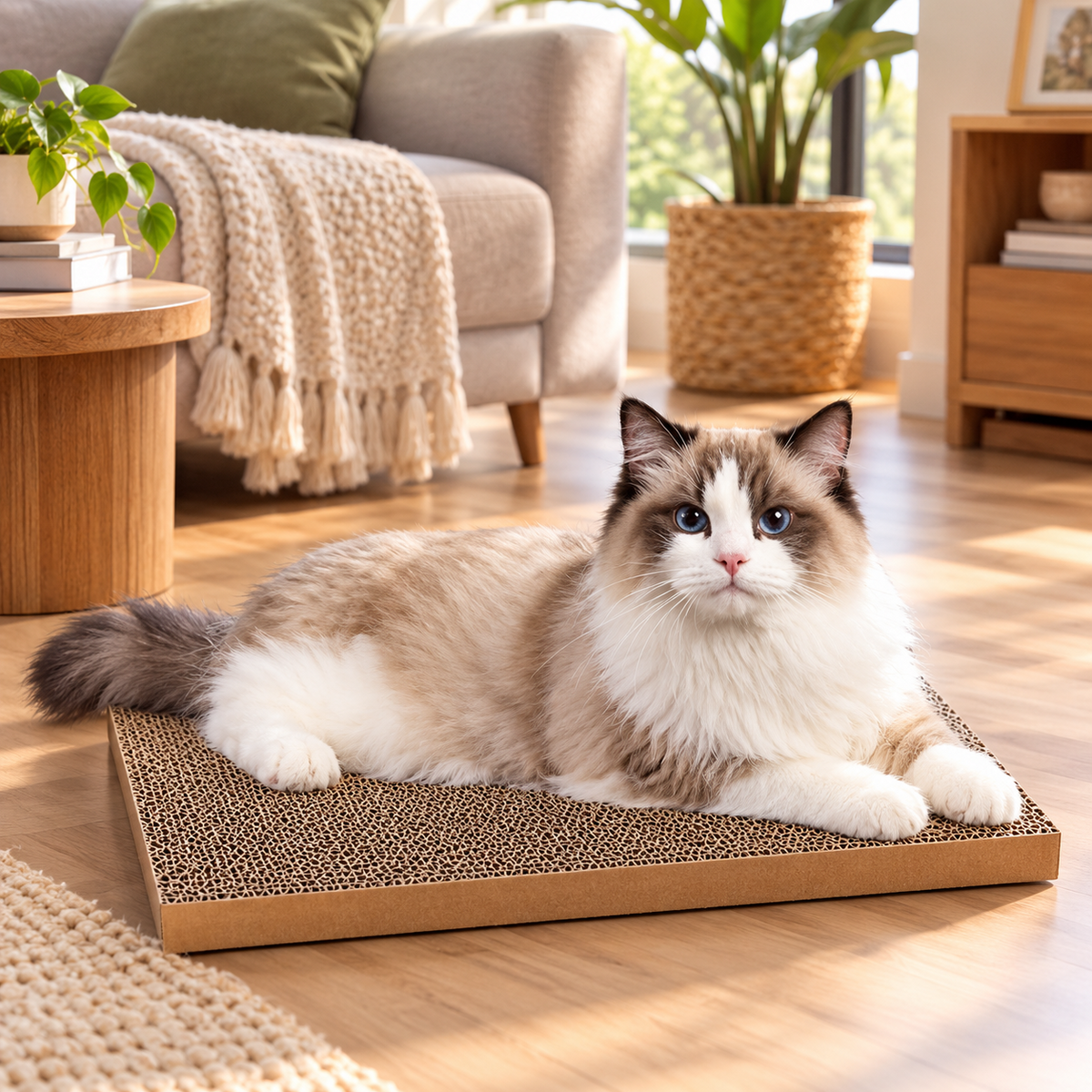 5X Cat Scratcher Scratching Board Pad Corrugated Cardboard Kitten Bed Indoor