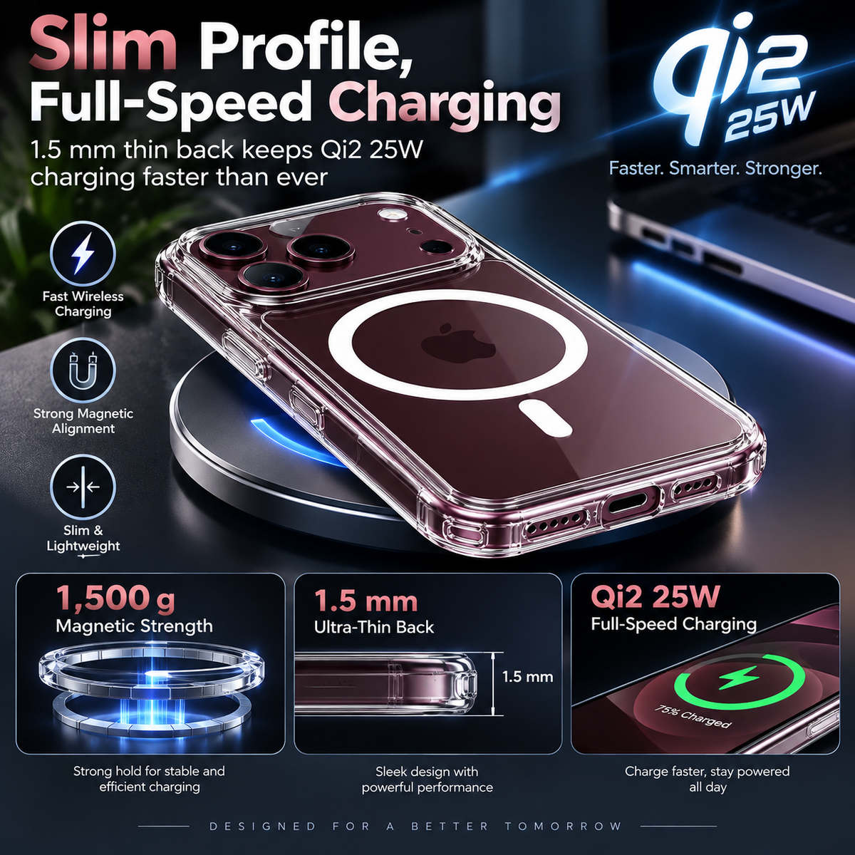 For iPhone 18 Pro / 18 Pro Max Clear Magnetic Case MagSafe Shockproof Cover