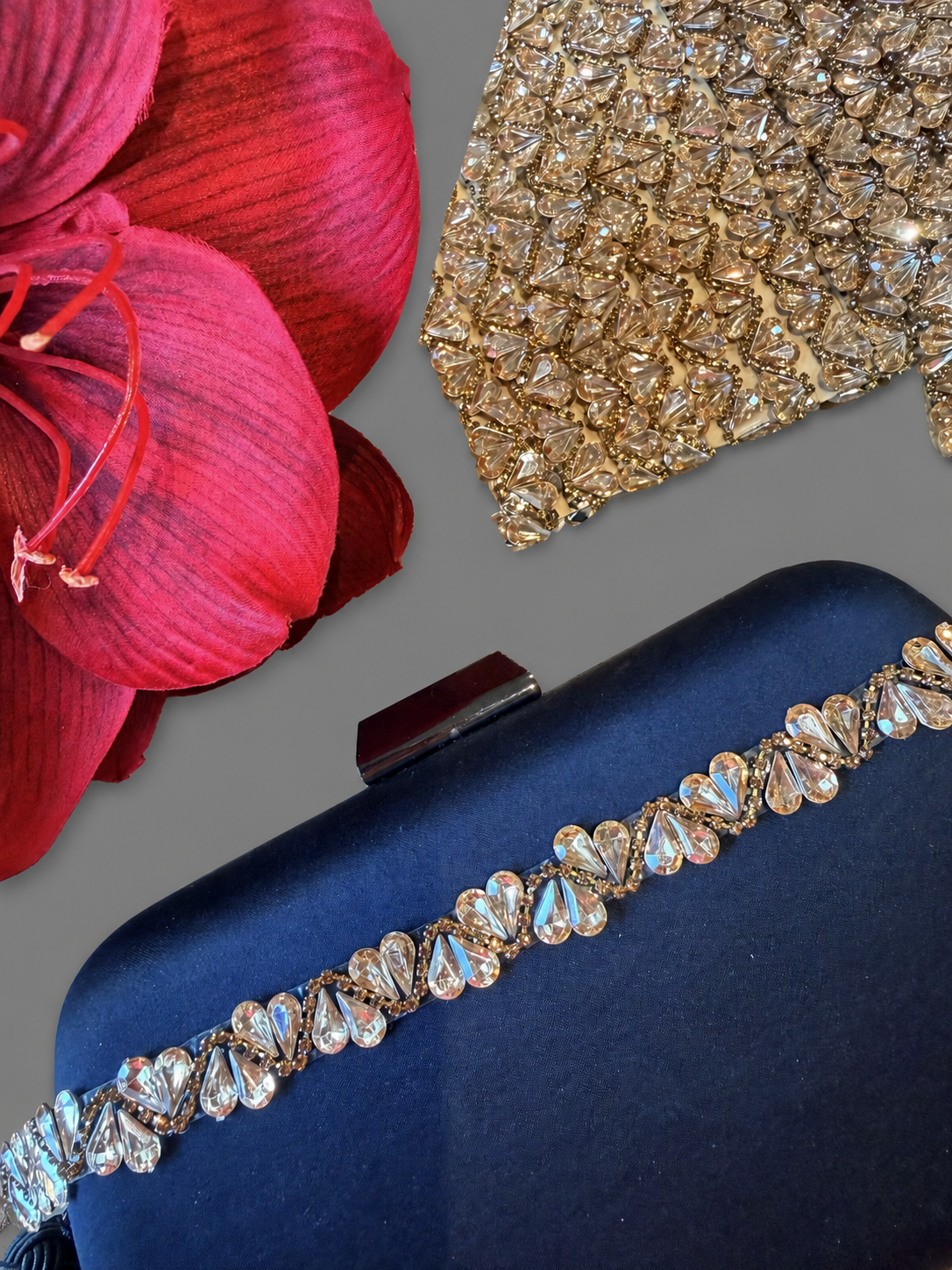 Iron On Crystal Leaf Rhinestone Trim for Bridal Dresses & Sewing – 1 Yard
