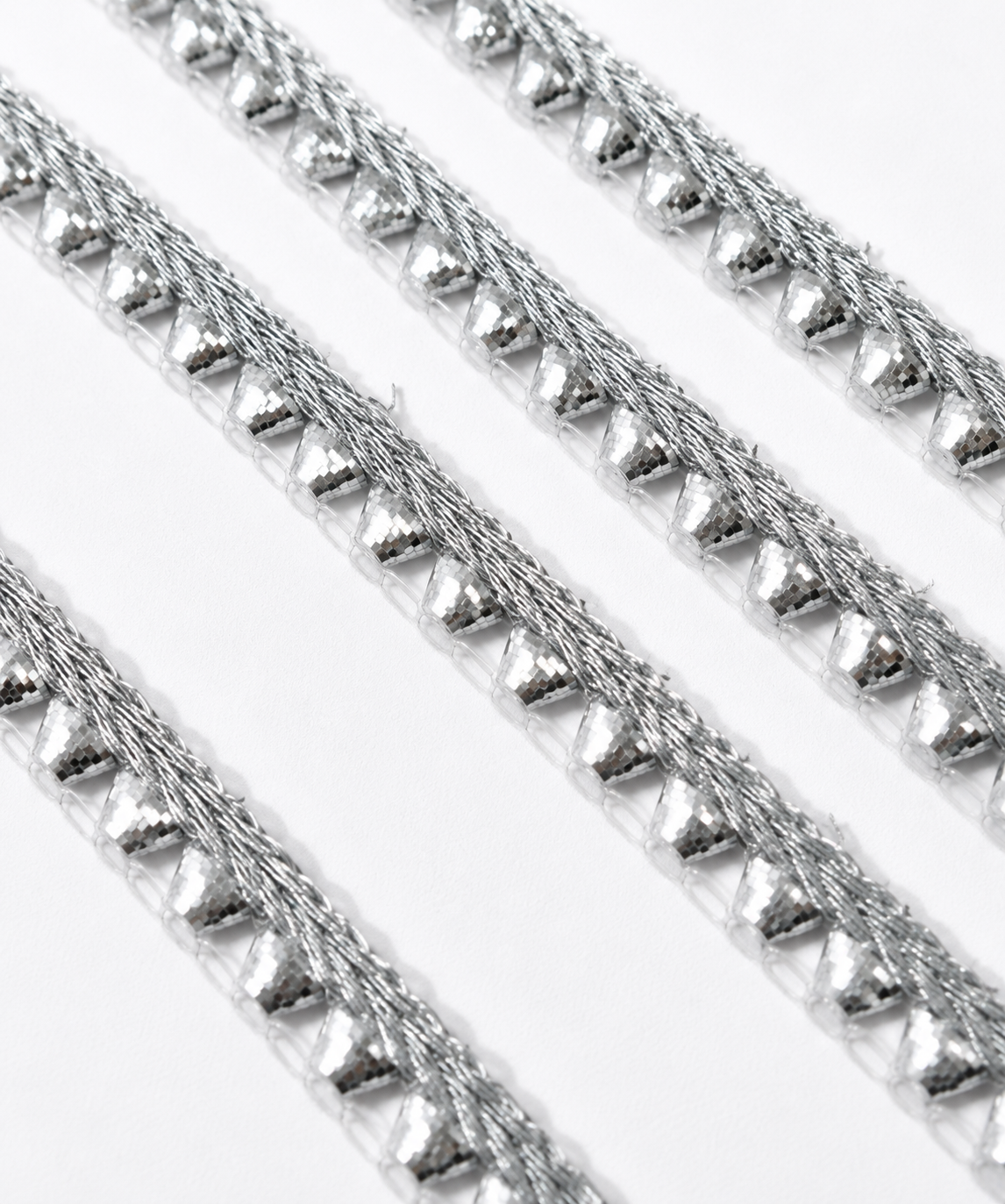 Silver Metallic Zari Lace Trim 6mm x 5m Scalloped Mesh Ribbon Gota Style Sewing Craft Border