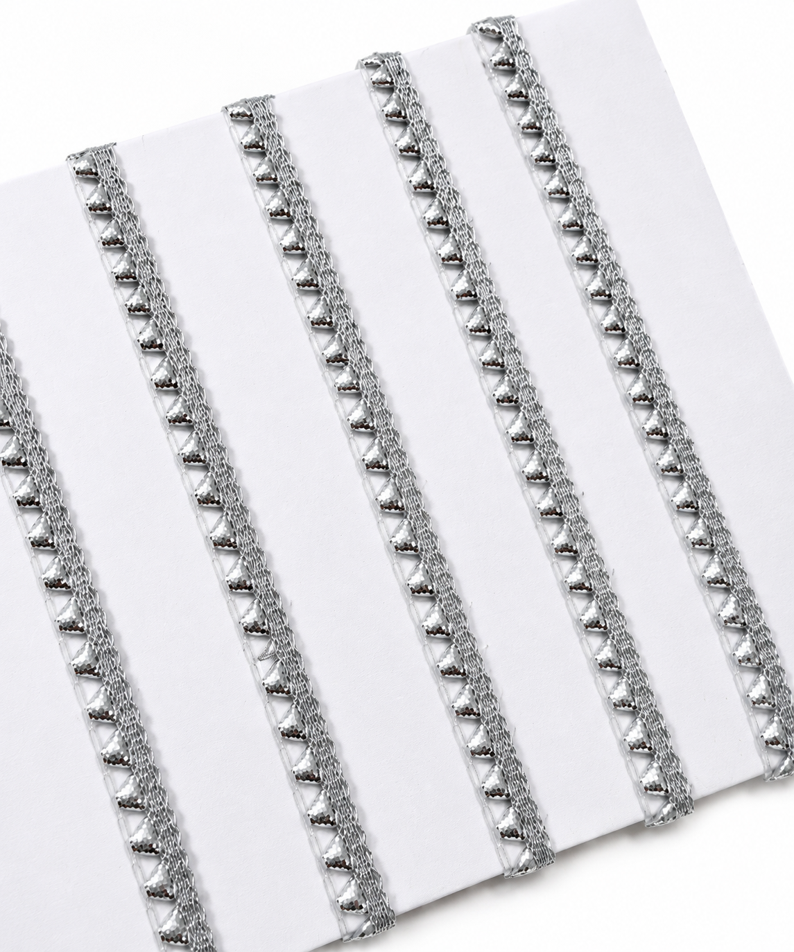 Silver Metallic Zari Lace Trim 6mm x 5m Scalloped Mesh Ribbon Gota Style Sewing Craft Border