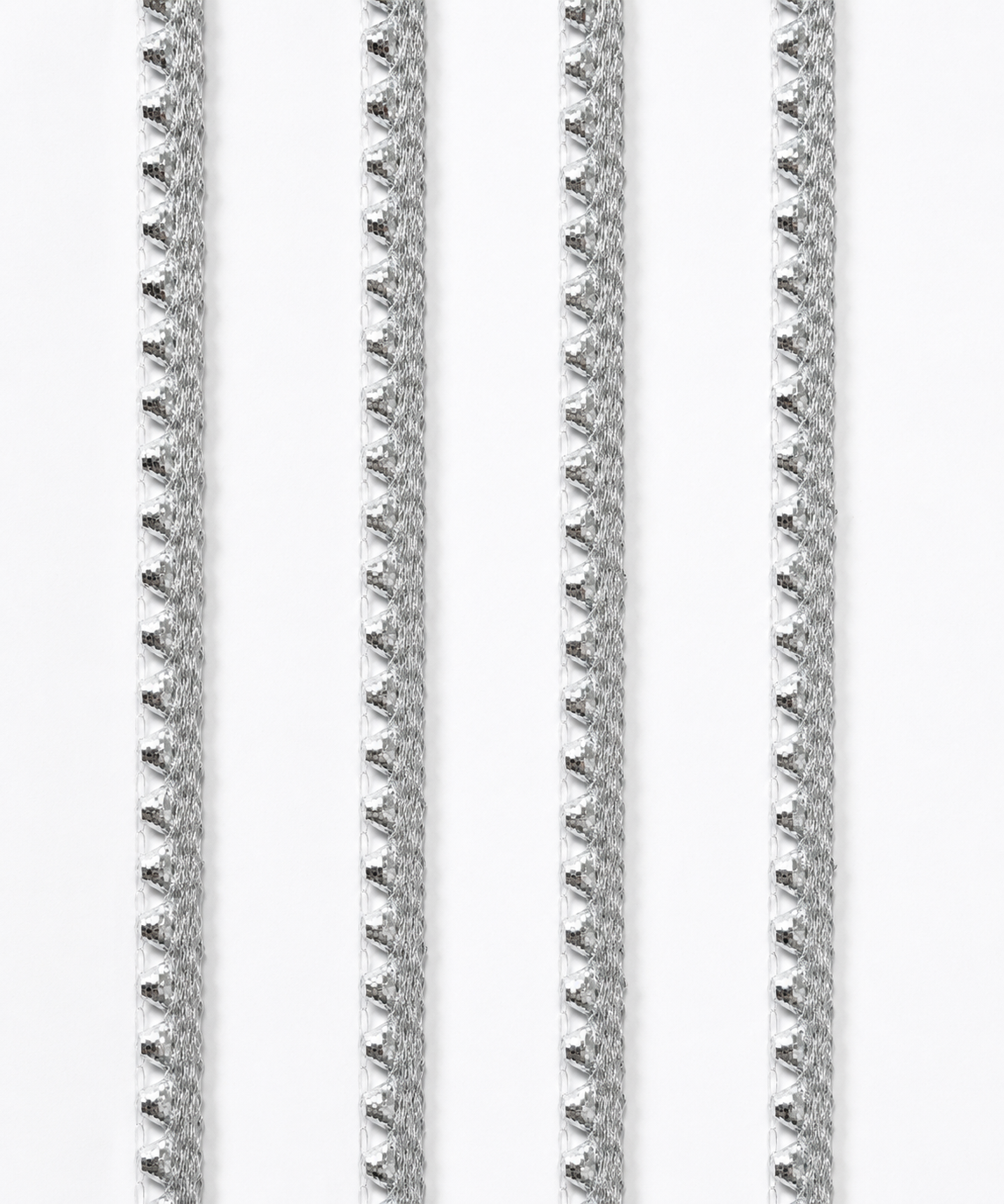 Silver Metallic Zari Lace Trim 6mm x 5m Scalloped Mesh Ribbon Gota Style Sewing Craft Border
