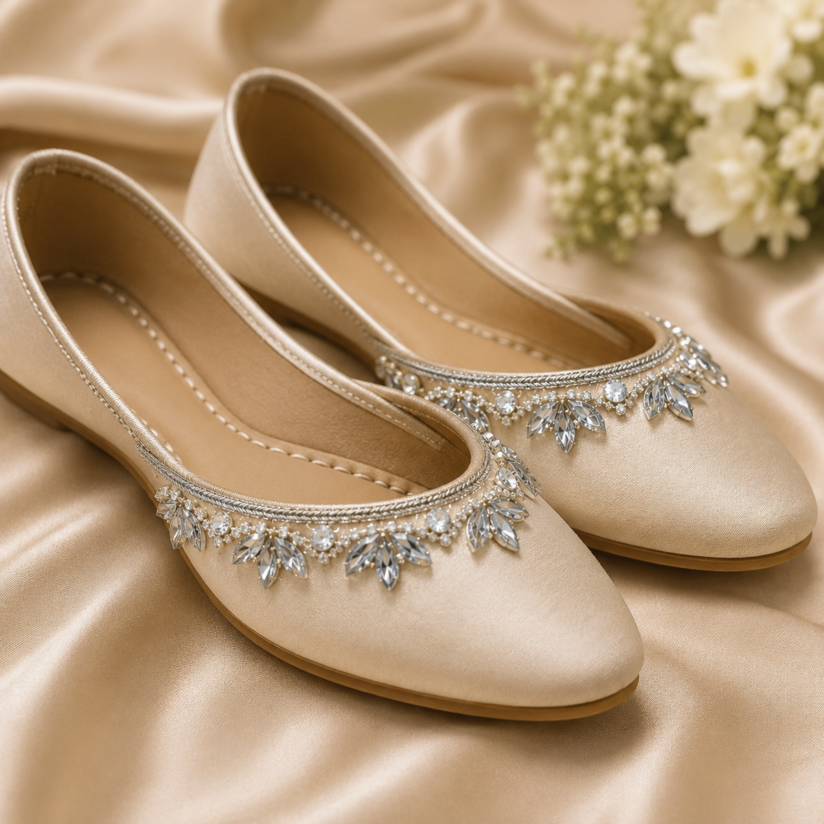 Iron On Crystal Leaf Rhinestone Trim for Bridal Dresses & Sewing – 1 Yard